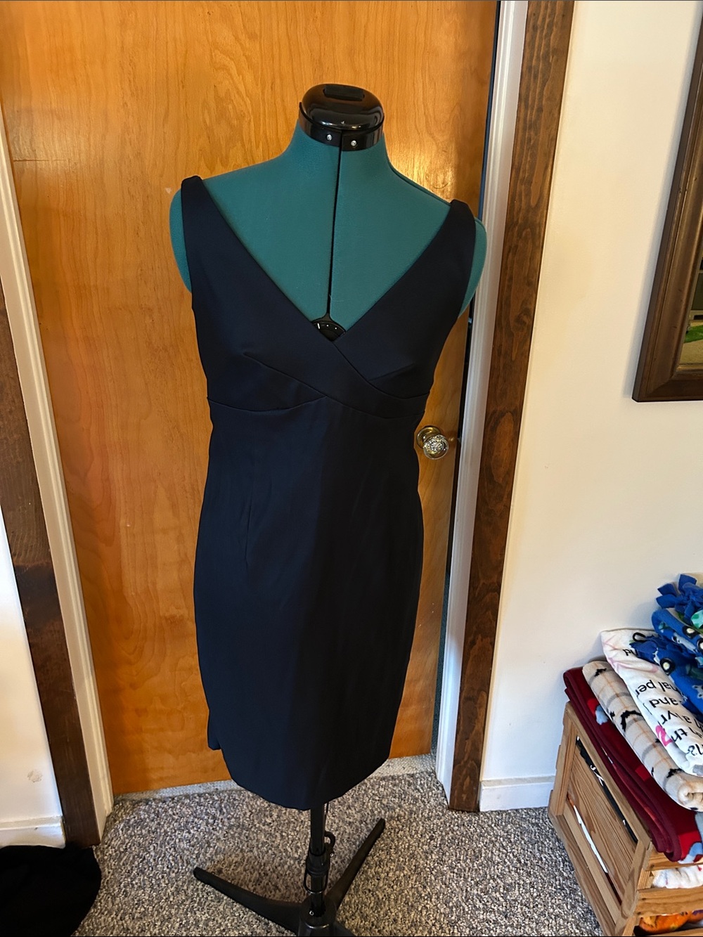 Amanda Smith Black V-Neck Mini Dress